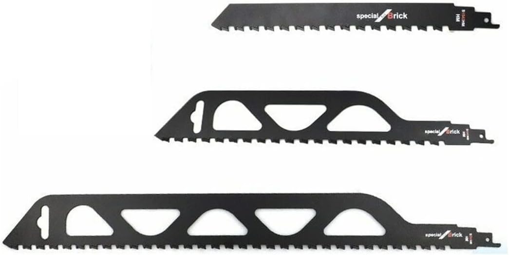 Patio, Lawn & Garden 240/305/455mm Reciprocating Saw Blade Masonry Cutting Red/Grey Brick and Stone for Saws Carbide Tip Outdoor Powertool Parts & Accessories (Color : KIT4 (3PCS))