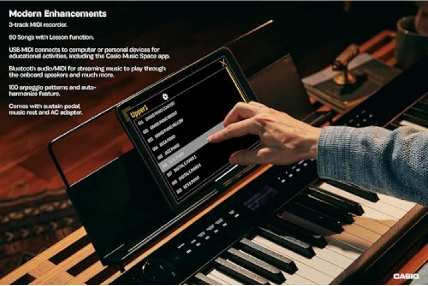 Casio Privia PX-S3100 – 88-Key Weighted Digital Piano | Slim & Elegant | 700 Tones, 200 Rhythms, Bluetooth Audio/MIDI, Touch Sensor Controls, Audio/MIDI Recorders & Editable DSP Effects