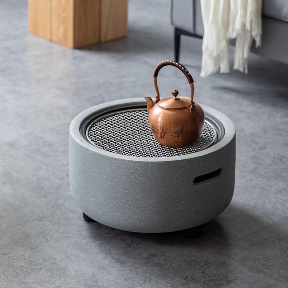 LDIW Fire Pit with BBQ Grill Shelf Garden Patio Heater/BBQ/Ice Pit with Waterproof Cover Geo Fire Pit Bowl with Spark Guard