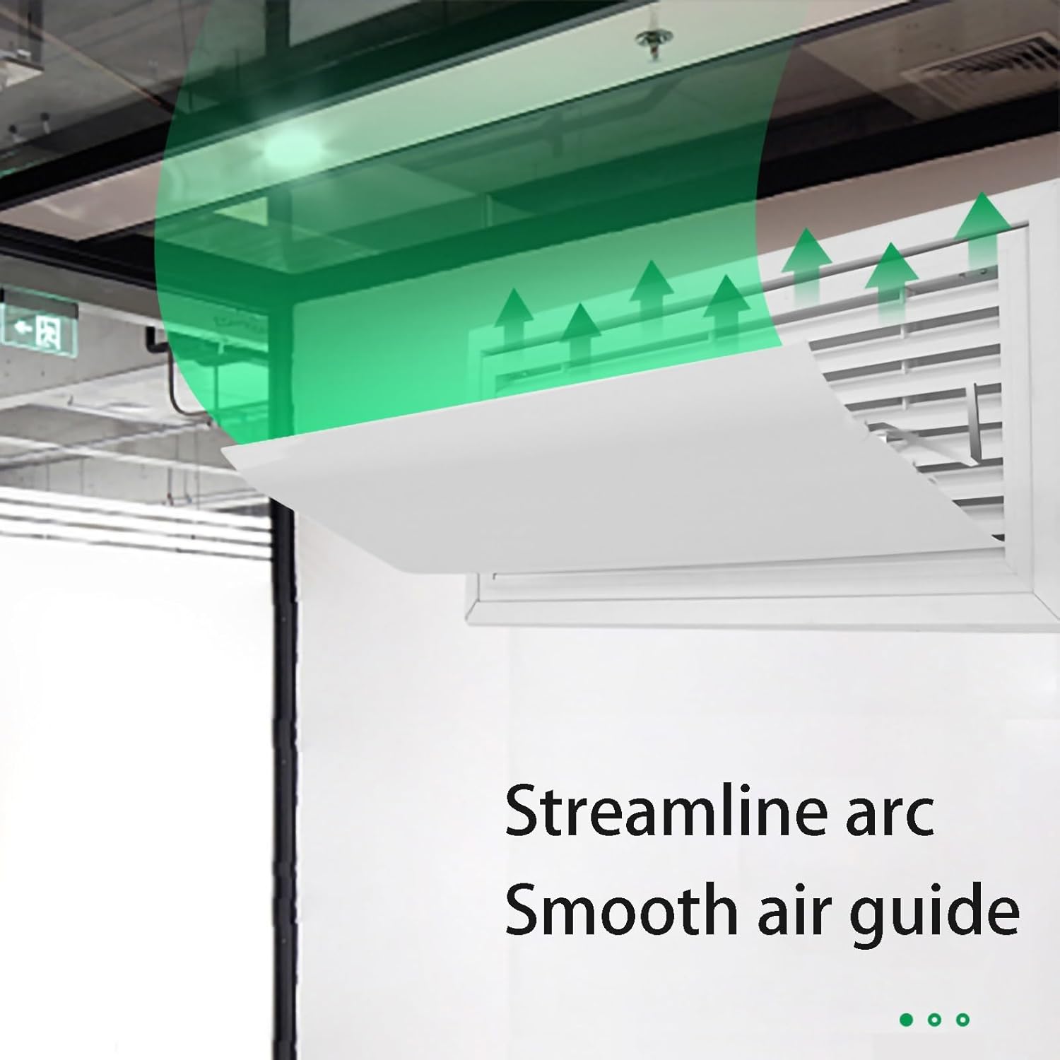 Air Conditioner Deflector Central AC Air Flow Deflector Prevent The Cold Air from Blowing Straight, Angle Adjustable, Easy Installation, for Commercial Office Public Area Home