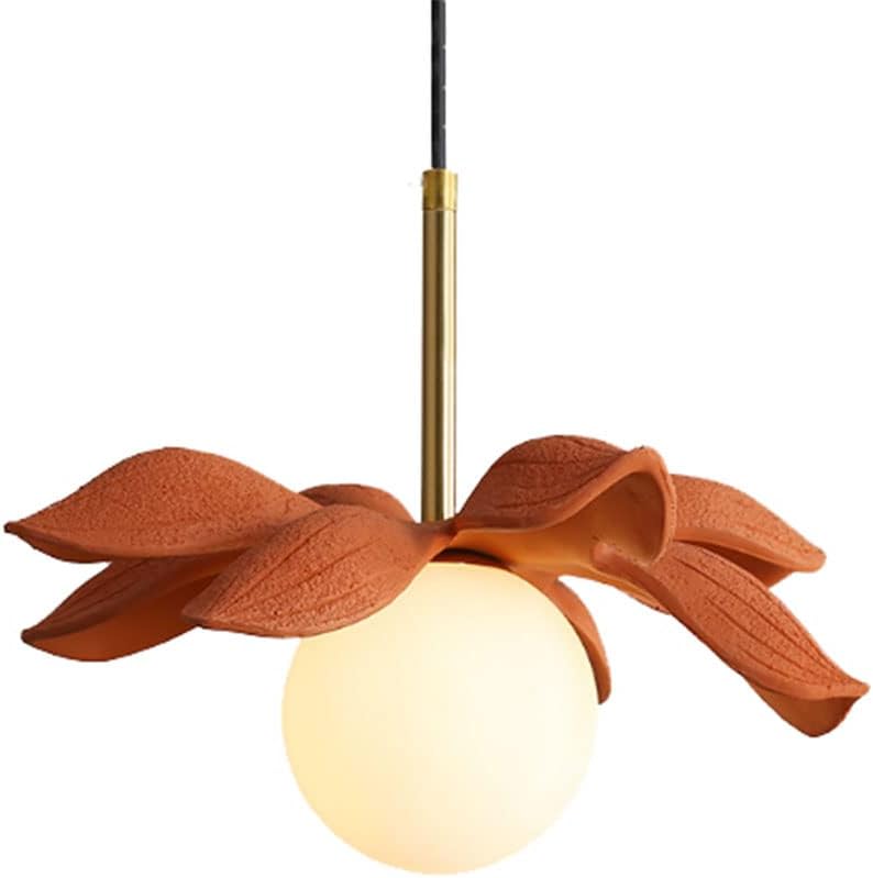 Artistic Resin and Glass Hanging Lamp - Luxury Sculptural Chandelier for Nordic Restaurants, and Bedrooms - Unique Floral Design Pendant Light for Elegant Interiors