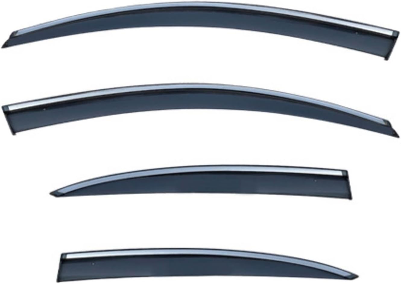 Window Deflectors for Benz A-Class Hatchback MK3-W176 2013-2018 PC, Sun Rain Guard Window Visors Vent Shades with Bright Stripes Car Accessories