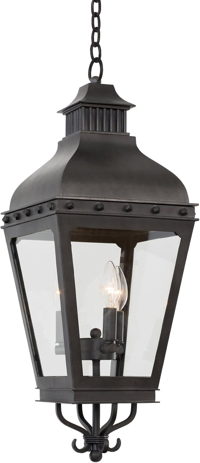 Kalco 403351AI Winchester Medium Hanging Pendant, Aged Iron Finish