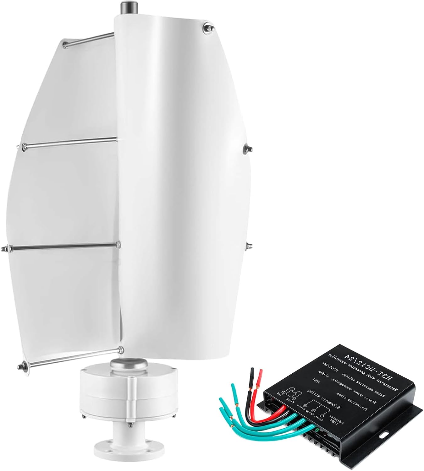 220v,AISINILALAO 10000W Noiseless Wind Turbine Generator Set, Wind Turbine Generator 12V-220V Wind Turbine Kit Wind Power Generator with MPPT Controller for Home Farm Rvs Boats