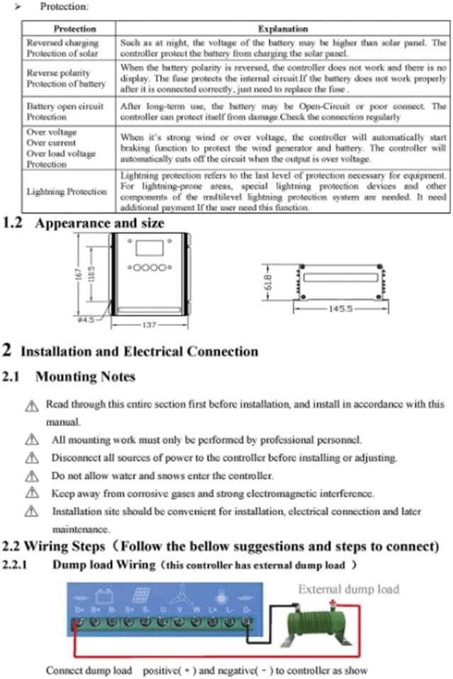 12v,HYZHANHONG High Performance Wind Solar Hybrid System Controller, Intelligent Wind/Solar Hybrid Charge Controller,with Resistor for Versatile Wind Turbine (48V-10000W)