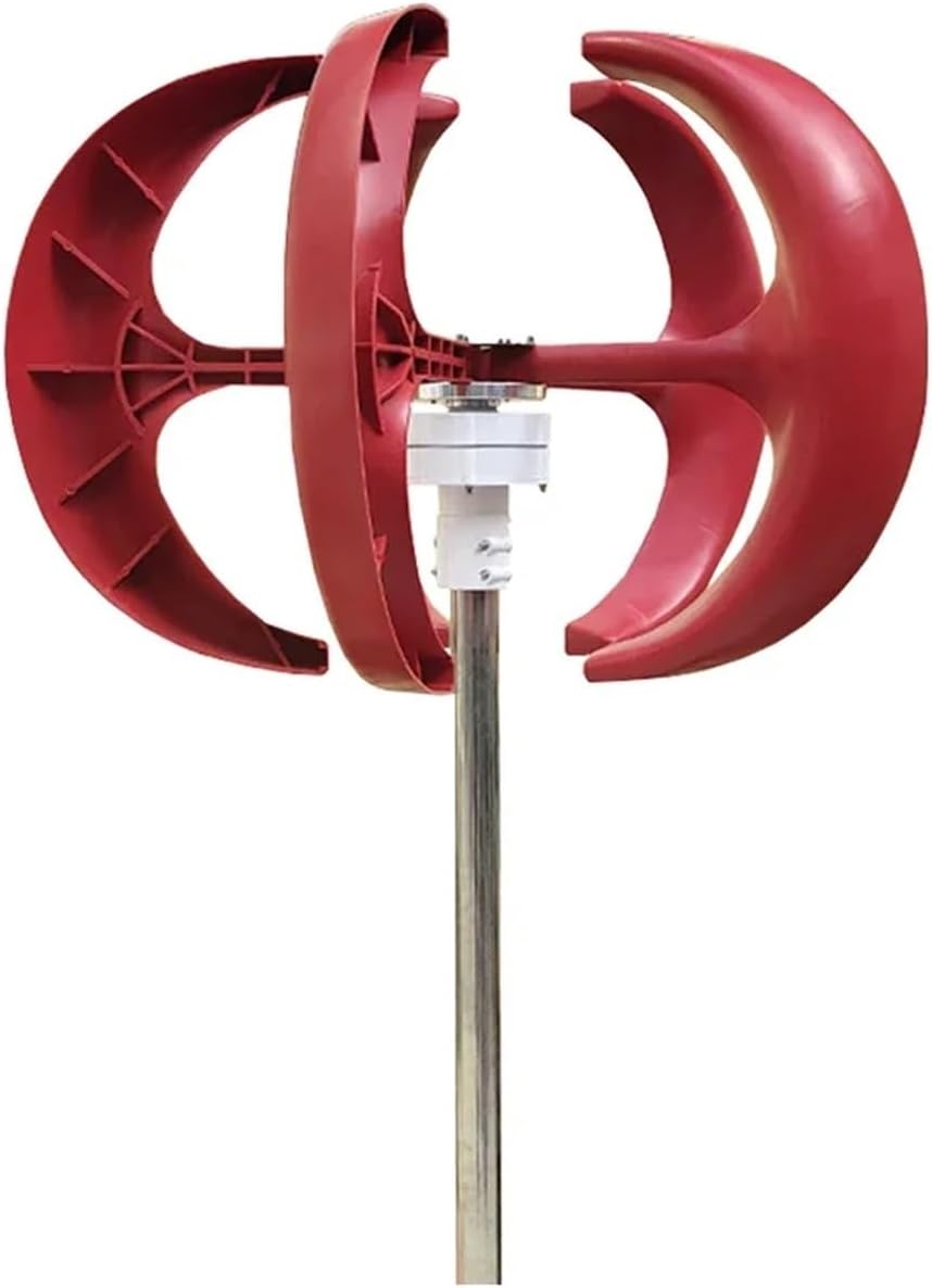 Wind Turbines Generator 5000W 8000W 10KW 48V 24V Vertical Generator Permanent Magnet Suspension Low Wind Start Household Industrial Energy(Red,48V_8KW)