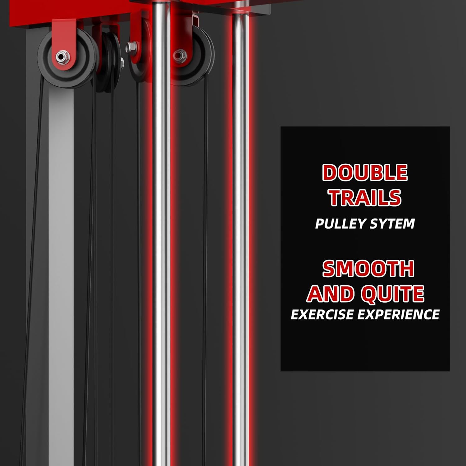 VANSWE Wall Mount Cable Station, 18 Positions Adjustable Dual Pulleys Wall Mounted Cable Machine with Removable Footplate