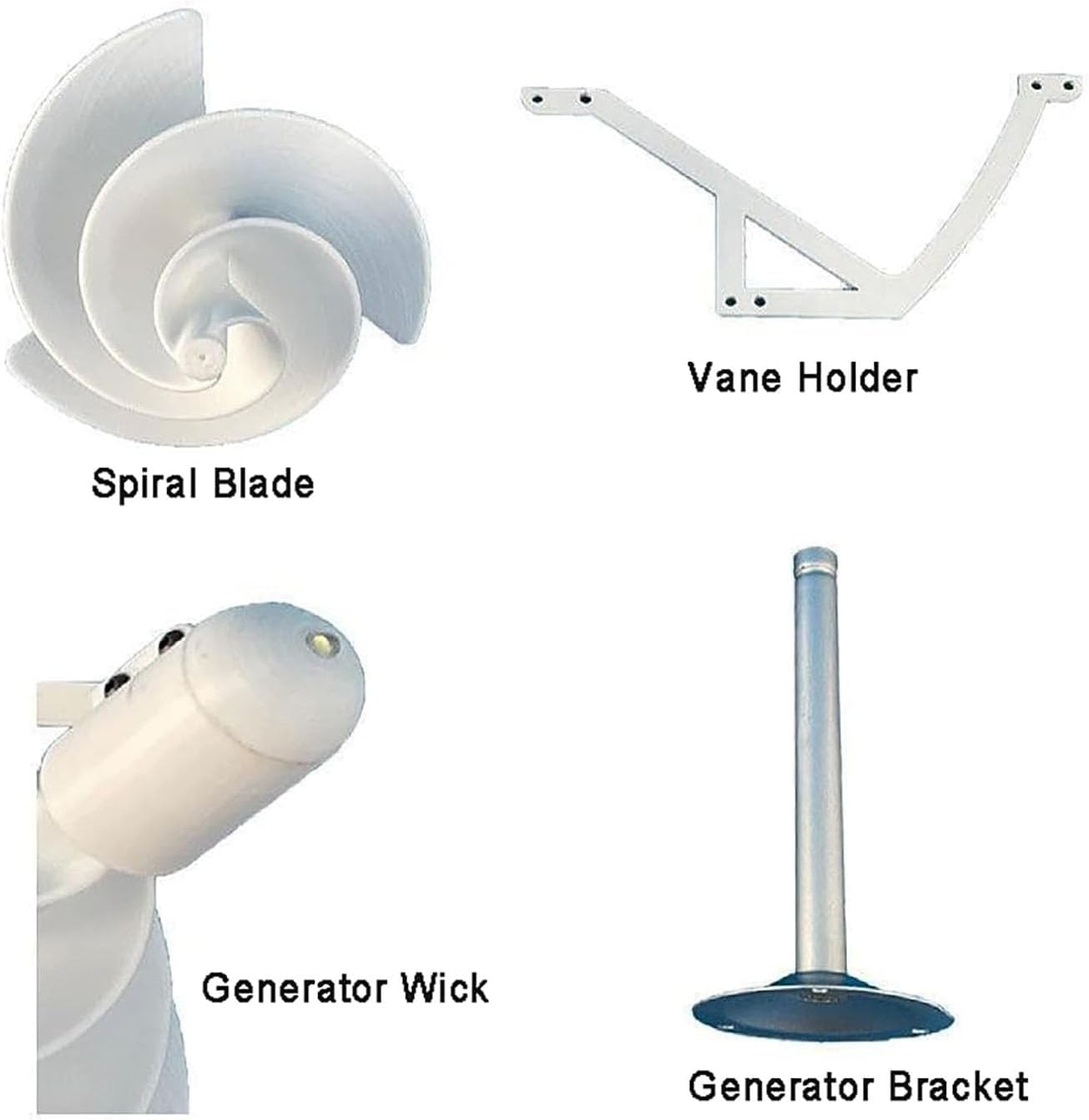 DIY Wind Turbine Model, 12V Vertical Wind Turbine Spiral with Anti-Slip Base, 190mm Bracket Height and 1-10w Output Power, Efficient Power Generation and Easy to Carry, for Marine, Home, Windmill