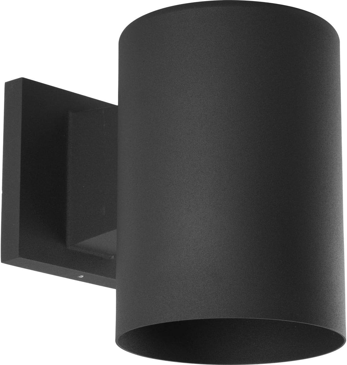 Progress Lighting 5-Inch Cylinder Outdoor LED Wall Sconce, 1-Light Modern Wall Mount LED Light, Interior and Exterior Lighting for Home or Porch, Aluminum, Black (P5674-31/30K)