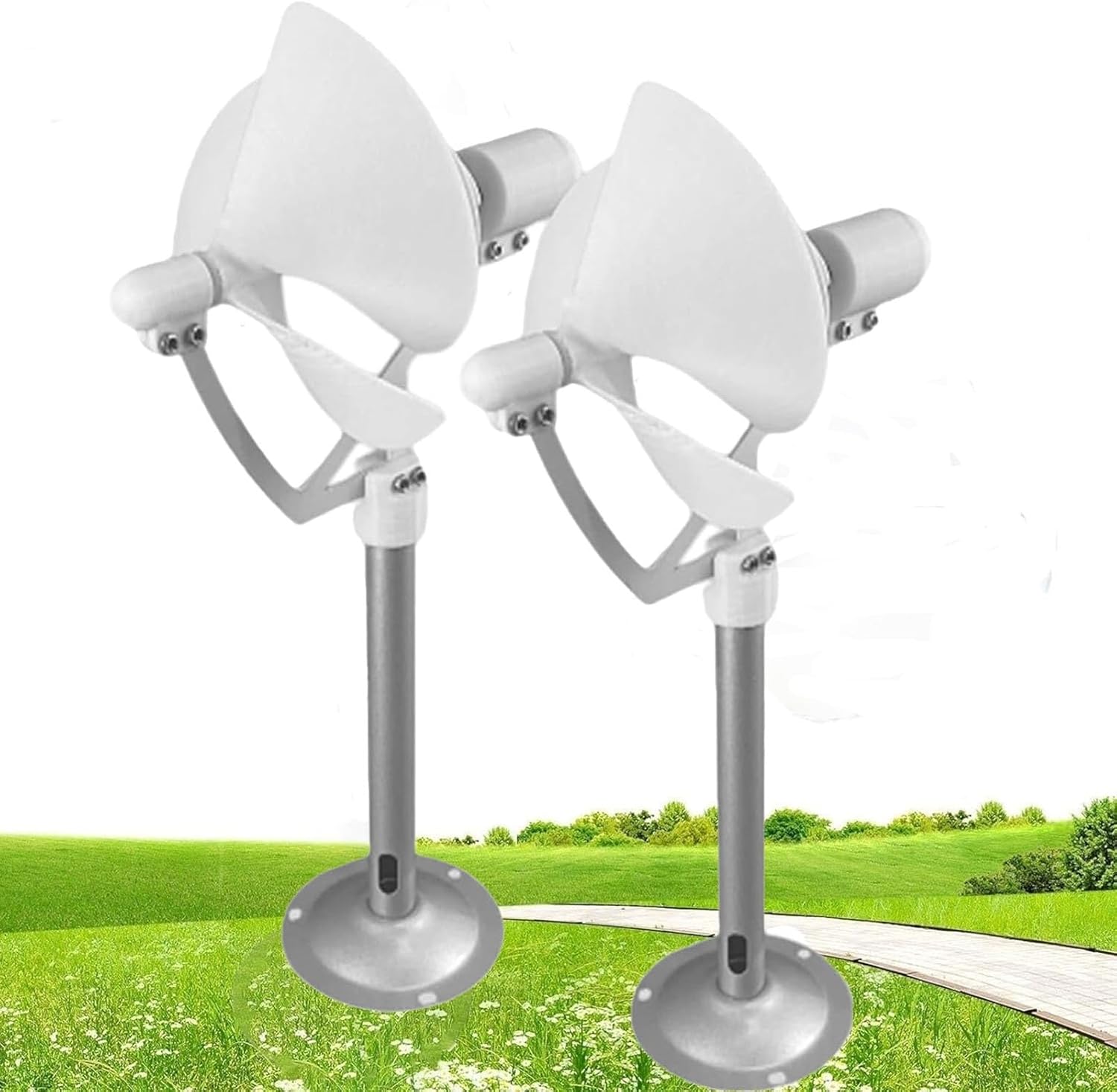 10W Micro Spiral Wind Turbine Generator Archimedes Rose Breeze Start Model For Home & Small Farm Silent Permanent Magnet Spiral Design(12v-2pcs)