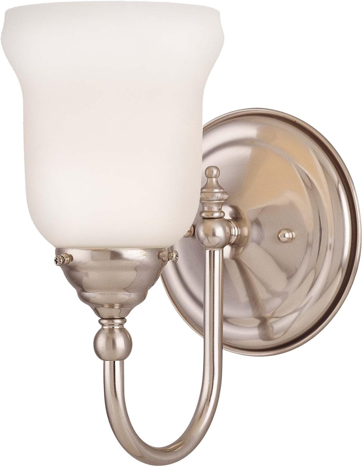 Savoy House 8-1062-1-SN Brunswick Traditional Glass Bathroom Vanity Wall Light, 1-Light 60 Watt, 9