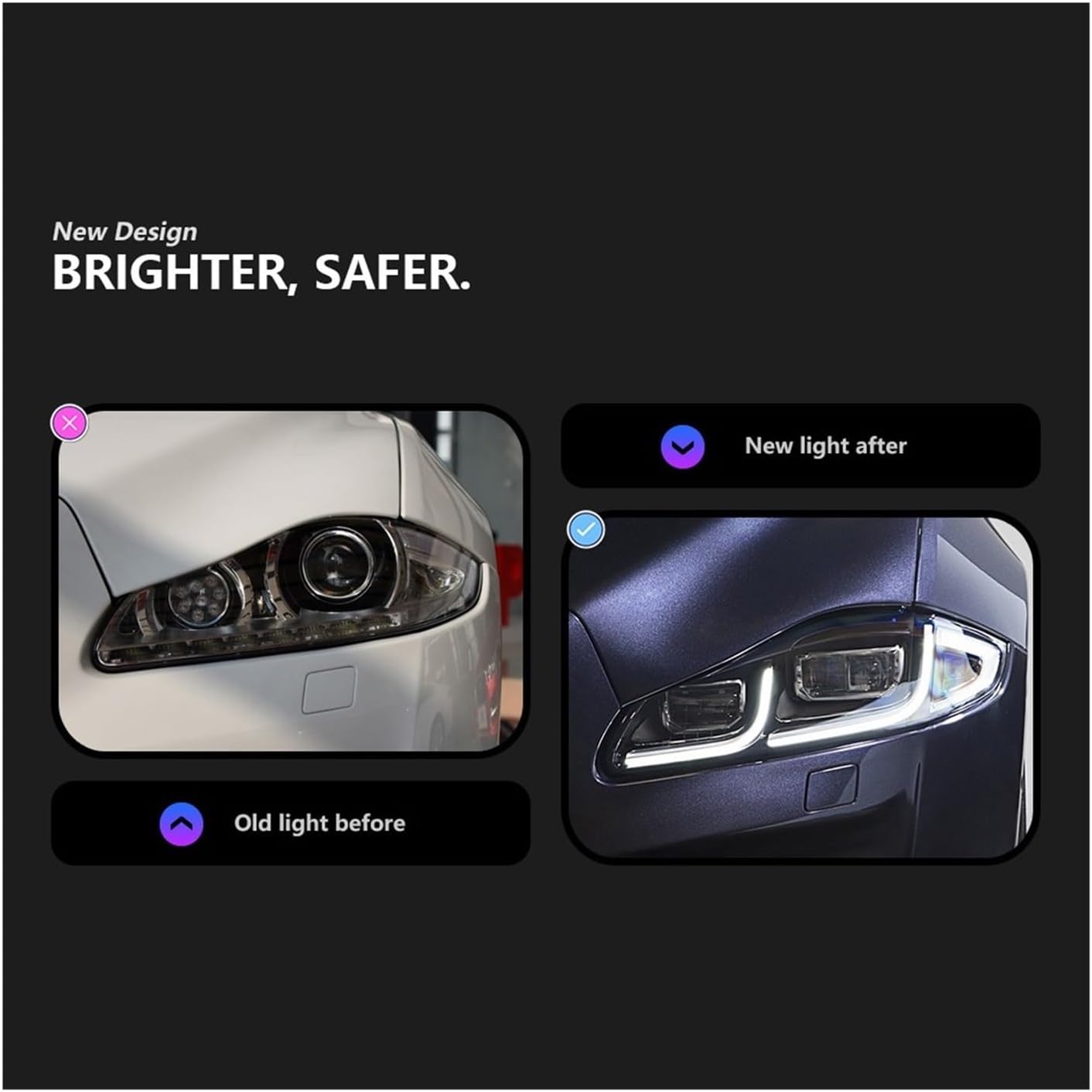 Car Lights Compatible For Jaguar XJ XJL 2012-2019 Auto Headlight Assembly Upgrade Style Design Dynamic Lamp Exterior Accessories(Without afs)