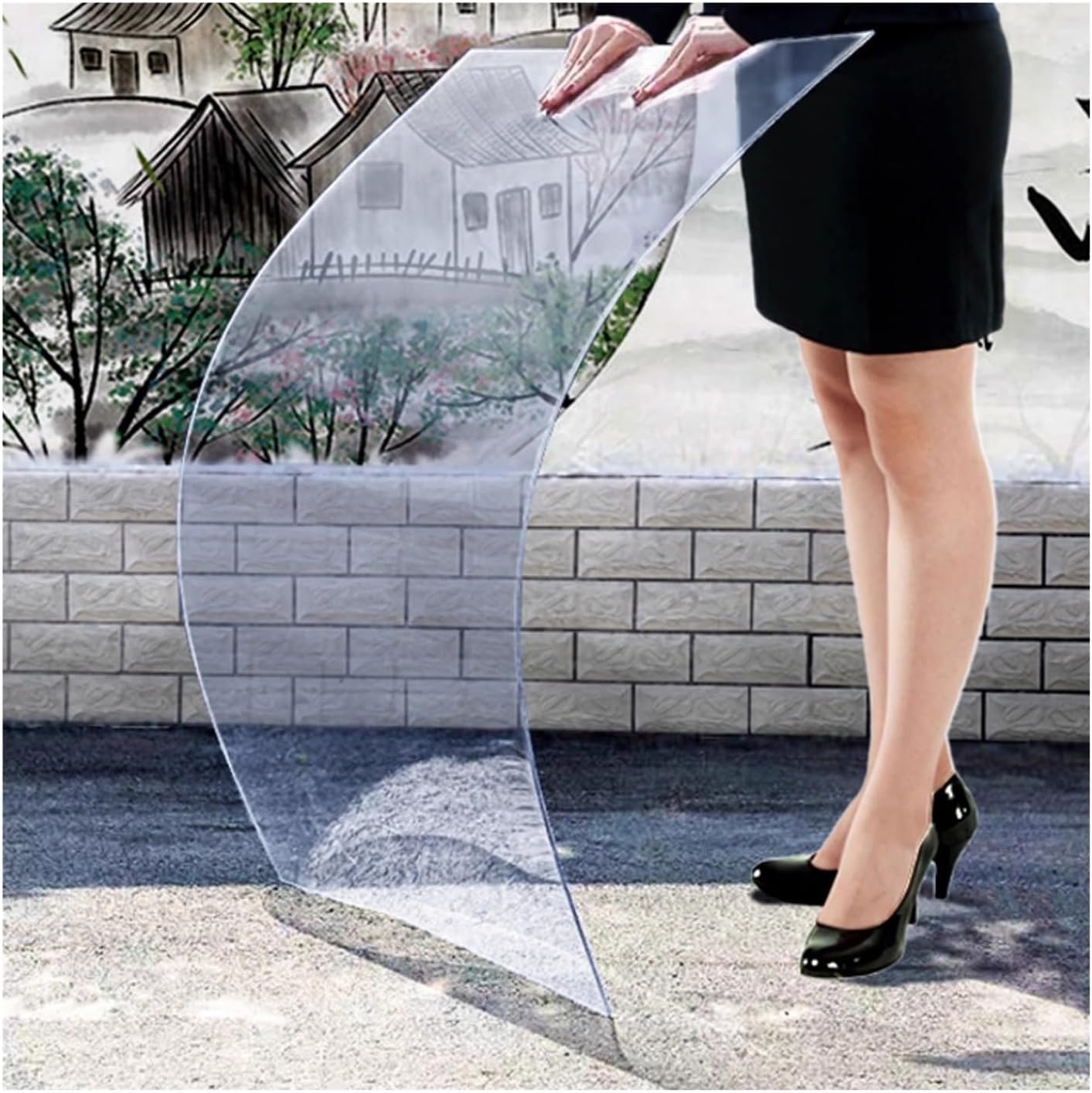 Clear Acrylic Plastic Sheet, Polycarbonate Plastic Sheet, 1.5MM PC Endurance Board, Transparent UV Resistance Sunlight Plate, Garden Greenhouse Covering, High Toughness ( Color : Clear , Size : 1x7M/3