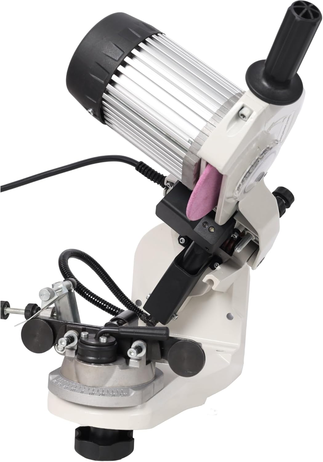 Electric Chainsaw Sharpener with Hydraulic Assist, 120-Volt Bench Grinder Universal Saw Chain Sharpener