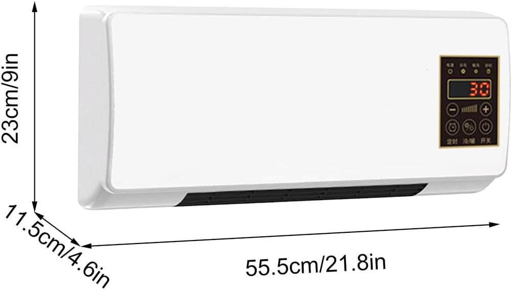 Mini Aire Acondicionado Portátil De Pared Wall Air Conditioner Fan Multifuntional for Bedroom with Precise Remote Control 6h Programmable Timing