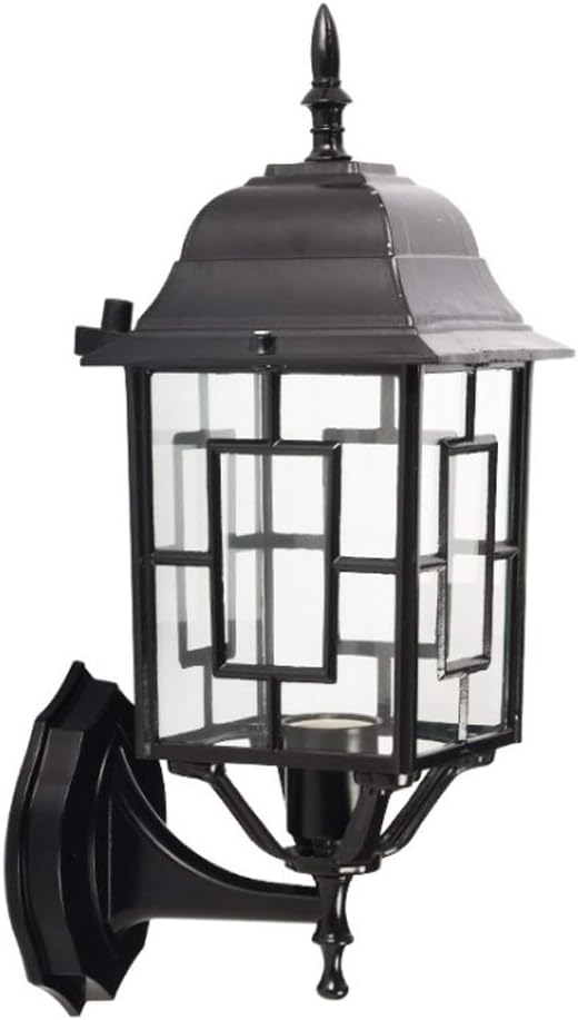 Tai Lu Wall lamp, Modern Simple Outdoor Wall Lantern European Retro Waterproof Rainproof Glass Exterior Lighting Fixture Patio Porch Balcony Garden Villa Wall Sconce E27 Bedside Reading Lamp