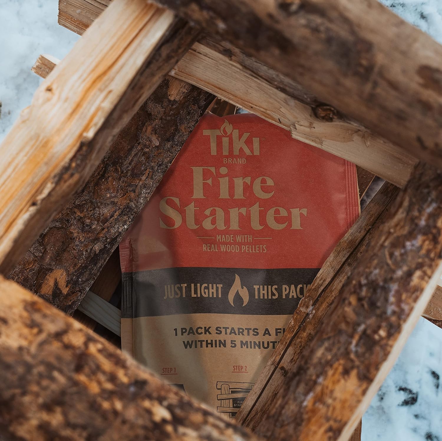 TIKI Brand Smokeless 24.75 in. Patio Fire Pit + TIKI Brand Fire Starter (20 Packs)