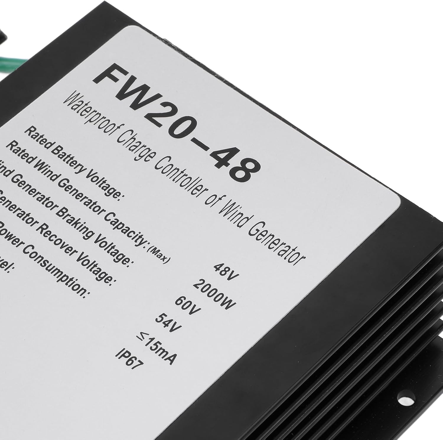 MPPT Wind Turbine Charge Controller 48V for 2000W Generator - IP67 Water , Automatic Wind Control, Durable Aluminum Shell