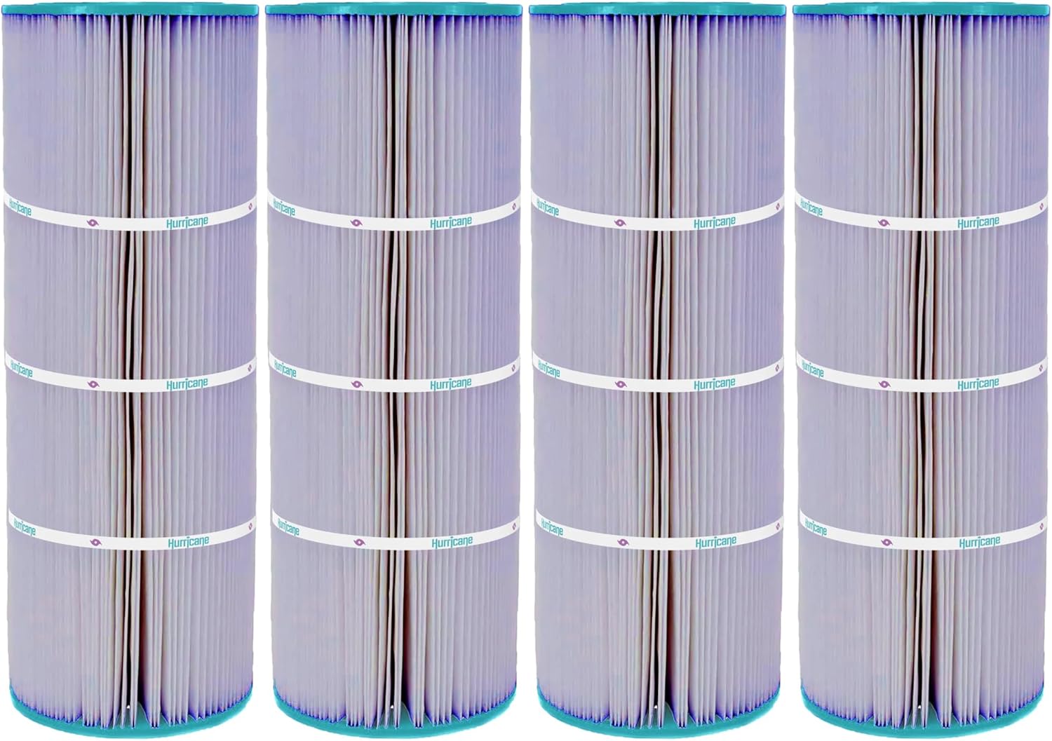 Hurricane Filters 4 Pack HF7656-01P Platinum Purple Pool Filter Cartridge - Replacement for PA50, Unicel C-7656, Filbur FC-1240, Hayward Star-Clear C500, Hayward C550, Pentair Purex CF-50