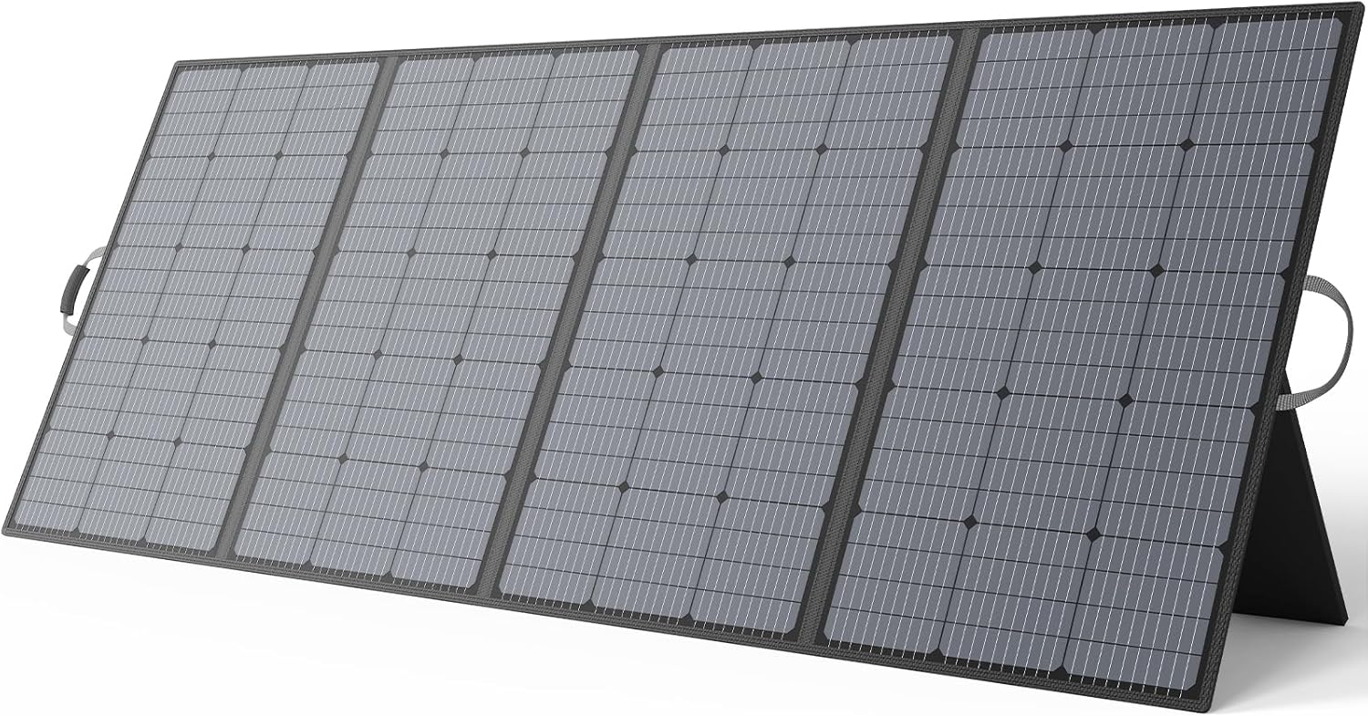 400W Portable Solar Panel, IP67 Waterproof Foldable Solar Charger, High 23.5% Efficiency for Outdoor Camping, Portable Power Station, RV