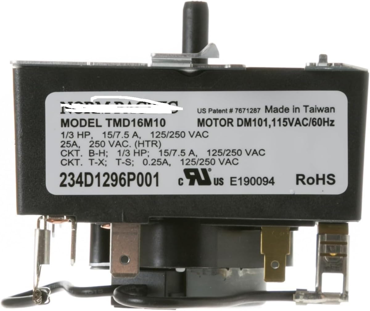 234D1296P001 TMD16M10 for GE Dryer Timer 212D1233P013