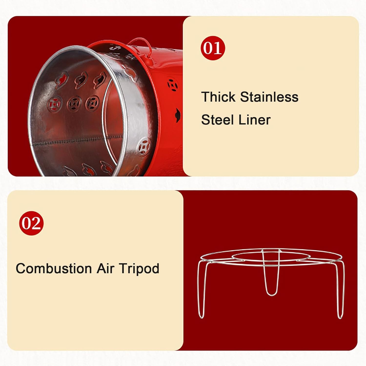 Incinerator, Burn Barrel, Yard Waste Incinerator, Incinerator Burn Barrel, Outdoor Fire Pits, for Paper Leaf, Trash, Wood, Backyard Bonfire (Size : Large) (One Color Medium)