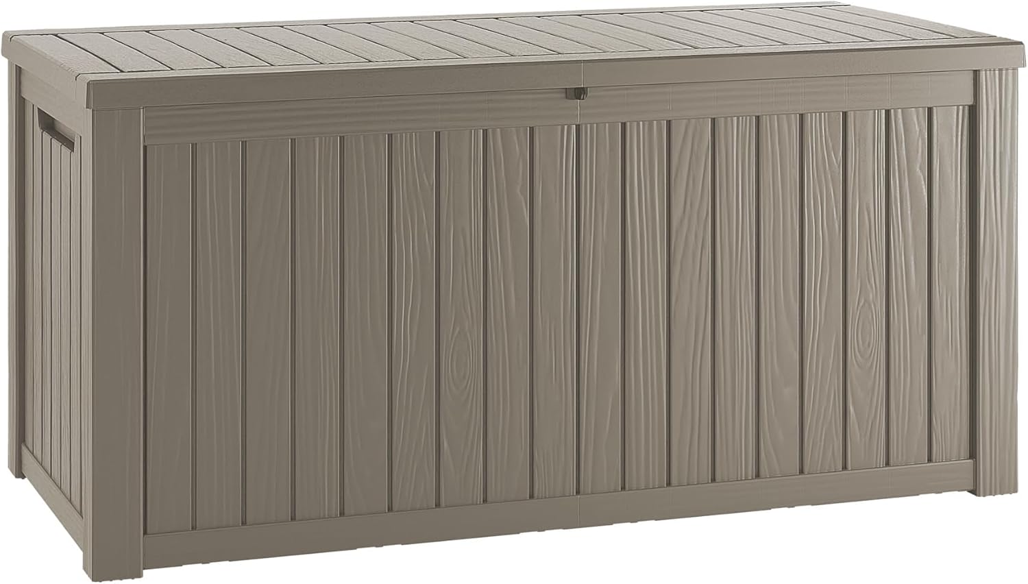 TARKARI 200 Gallon Lockable Resin Deck Box, Waterproof & UV-Resistant Outdoor Storage Box for Outdoor Cushion Storage, Garden Tools & Pool Accessories Storage, Gray