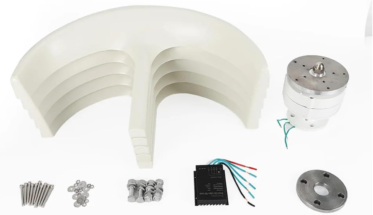 Wind Turbine Generator Kit, 600W 24V Lantern Type 5-Blade Vertical Axis Wind Turbine nerator Garden Boat Wind Motor for Hybrid Solar Wind System