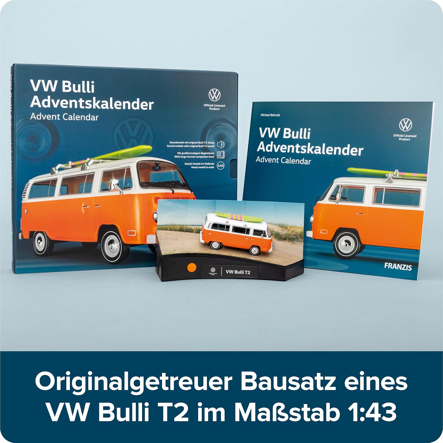 Advent Calendar VW Bulli, Model Kit with Sound Module: VW Bulli Advent Calendar