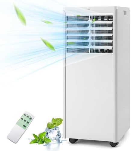 DORTALA Portable Air Conditioners, 8000 BTU Portable AC Unit with Cool, Fan & Dehumidifier, Quiet Air Conditioner with Remote, 24H Timer, Sleep Mode & Installation Kit for Rooms up to 250 Sq. Ft