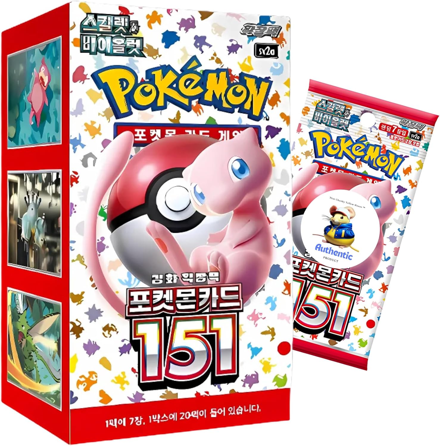 Korean 151 Pokémon Booster Box | 20 x Korean 151 Pokemon Booster Box | 20 x 151 Pokemon Card Packs | Pokemon TCG Pack | TCYM Authenticated |