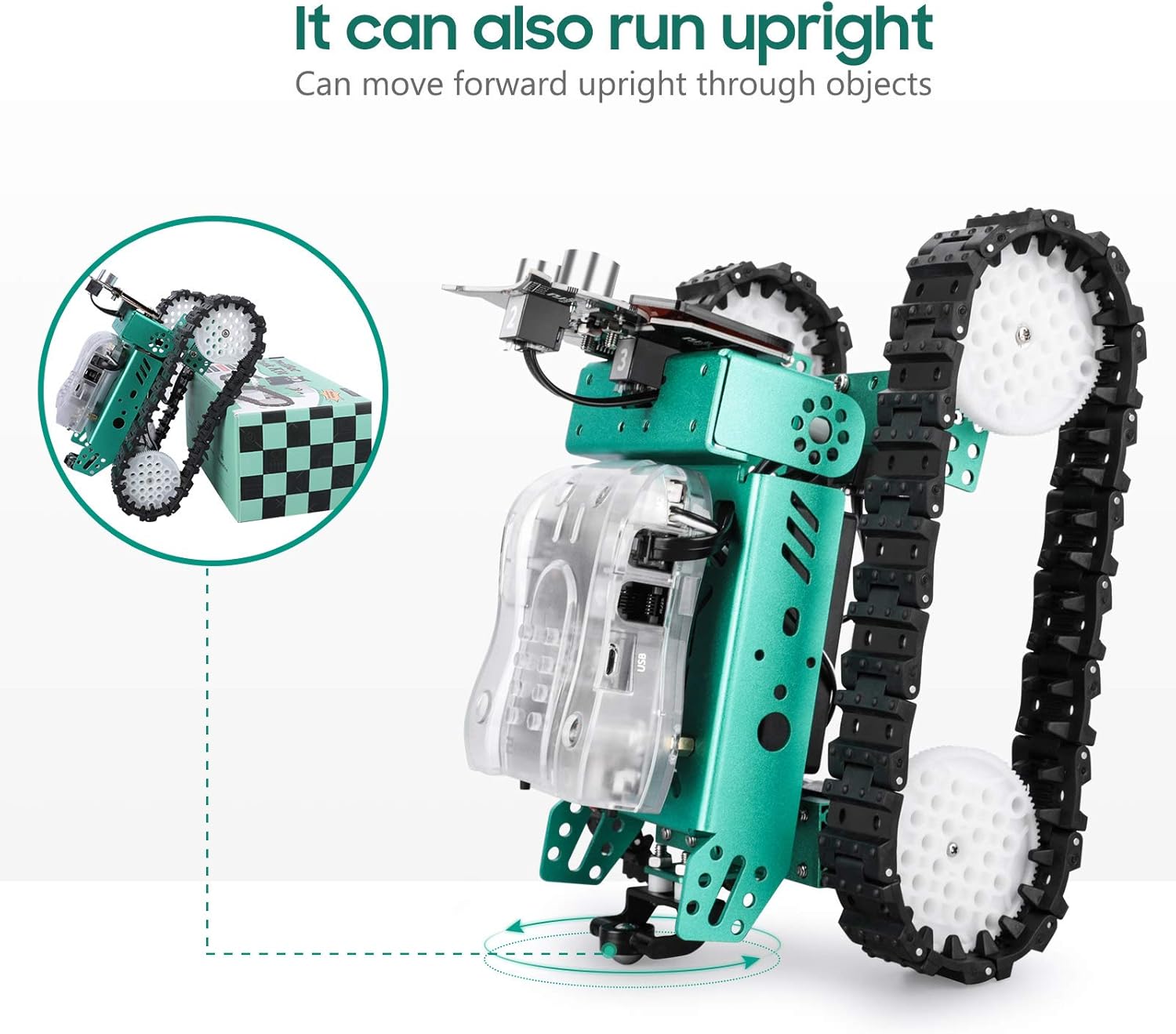 ELEGOO Owl Smart Robotic Car Kit V2.0 for Arduino Robotics for Kids Ages 8-12 12-16 STEM Science Kits Coding Robots Toys for 8+ Year Old Boys Girls Teens Circuits Engineering Building Projects