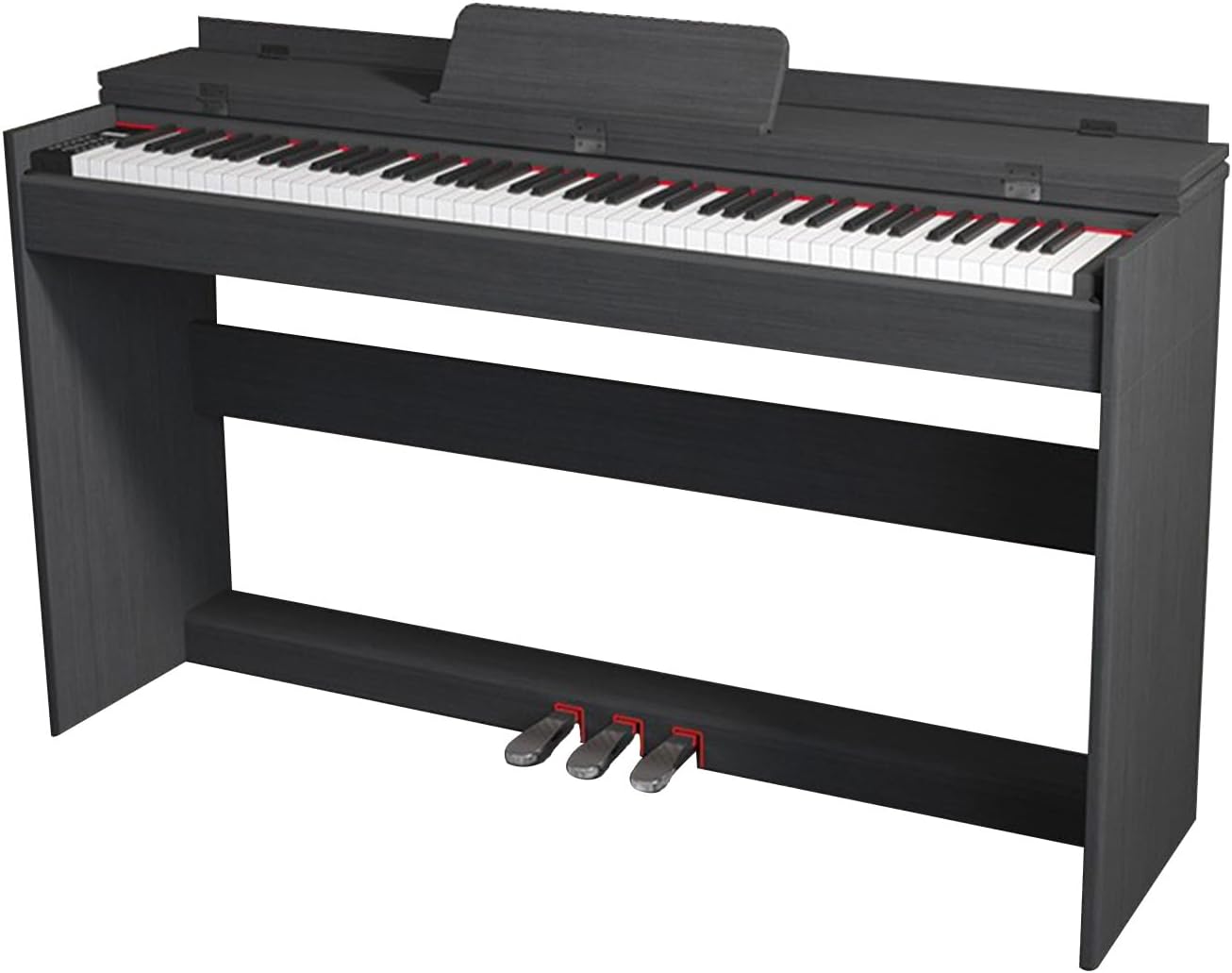88 Key Electric Piano Velocity-Sensitive Keyboard Home Upright Digital Piano For Beginner Adult With 3 Pedals Support USB/MIDI(Black)