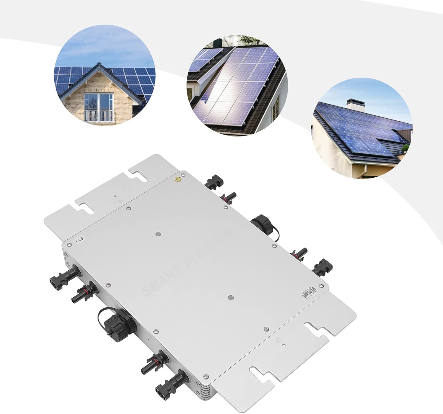 1400W Solar Grid Tie Micro Inverter, 110V Waterproof IP65 Pure Sine Wave Inverter with 32 bit DSP and LCD Display for 30V 36V Solar Panel