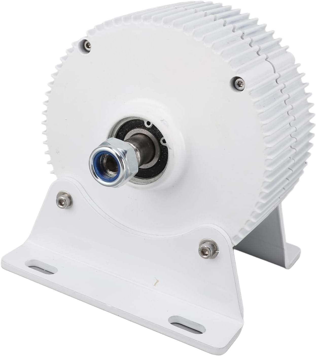 Three Phase Permanent Magnet Permanent Magnet Generator, 3 Phase Double Cob Shaft Synchronous Generator, Alternator 12 V with Base for Wind Turbine (400W)