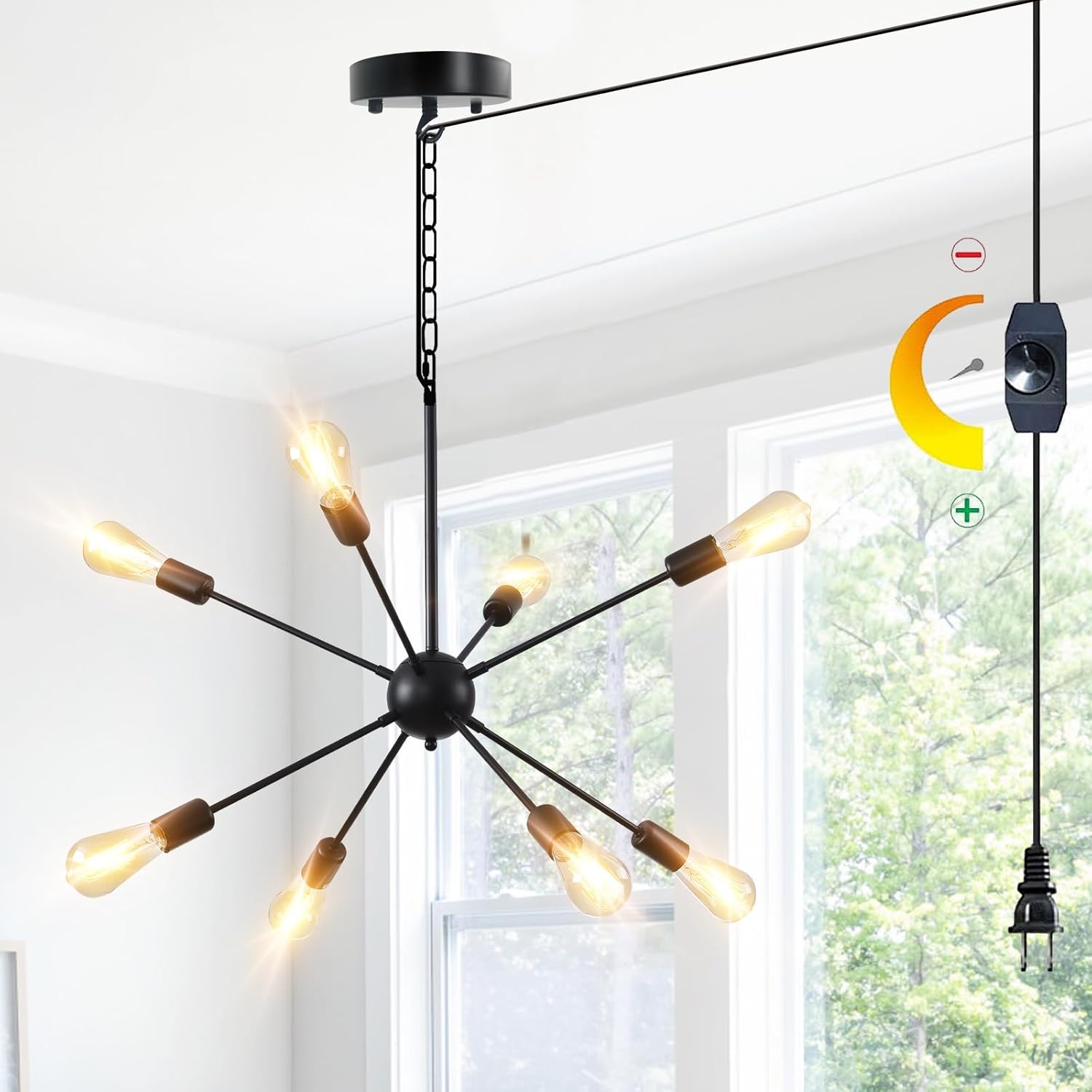 HOXIYA DIMMABLE Modern Sputnik Chandelier 26.3