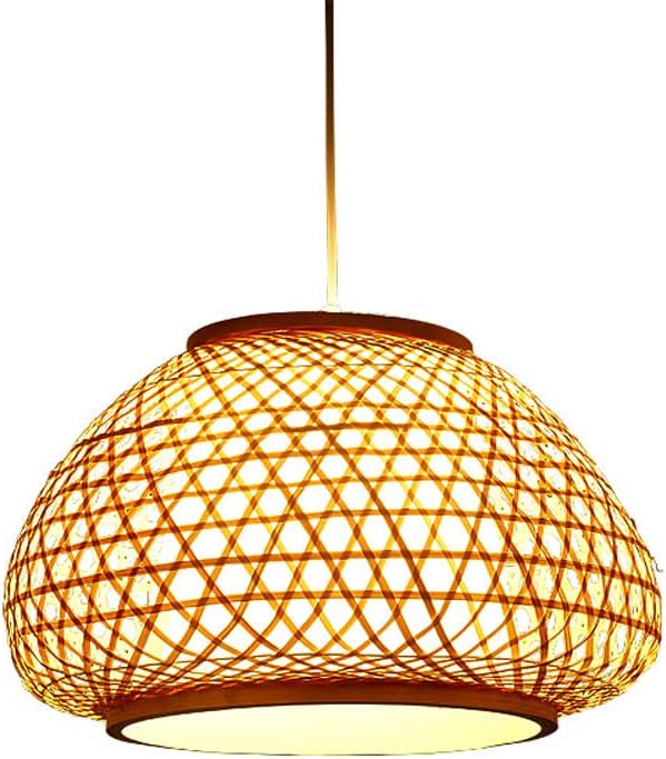 Bamboo Lantern Pendant Lamp, Hand-Woven Rattan Hanging Light, Creative Japanese Style Bamboo Chandelier, Restaurant, Hotel, Tea House Decoration Lighting Fixture