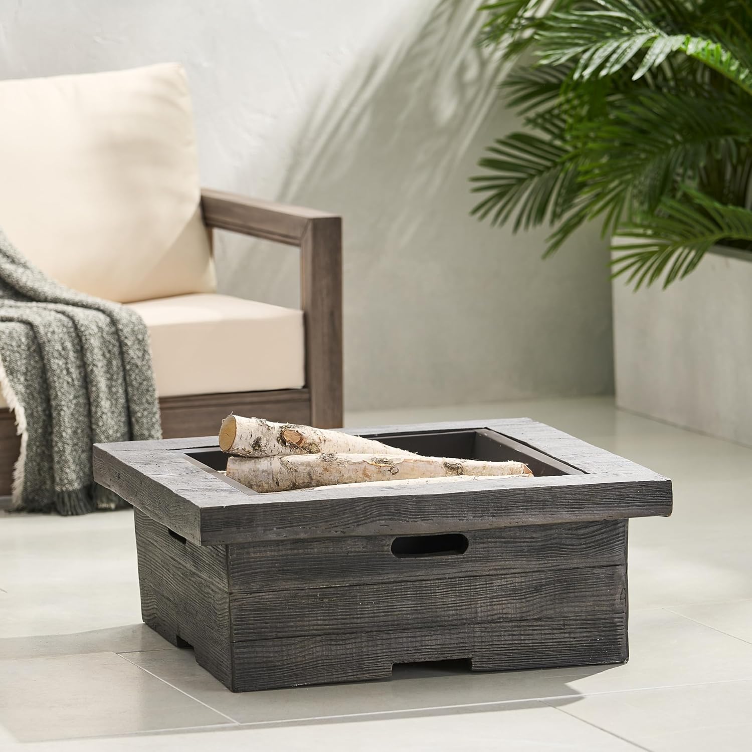 MGO 29¡± Square Wood Burning FIRE Pit