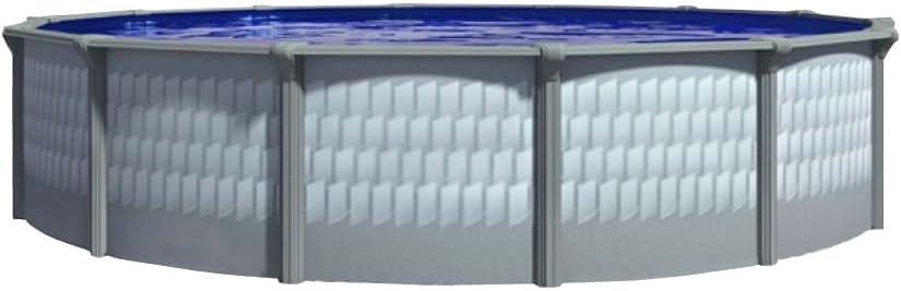 Lake Effect Pools 'Testudo' 21 ft Round Above Ground Swimming Pool | 52 Inch Resin Protected Steel Sided Walls | Bundle Includes: 25 Gauge Overlap Liner & Widemouth Skimmer