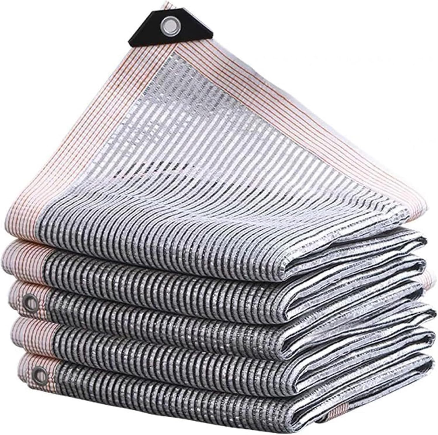 Anti-Aging Reflective Aluminum Foil Sunblock Shade Cloth Net,Shade Rate 55%,Breathable Heat Insulation Shade Netting,Rainproof Edging,Garden Flower Greenhouse Covers