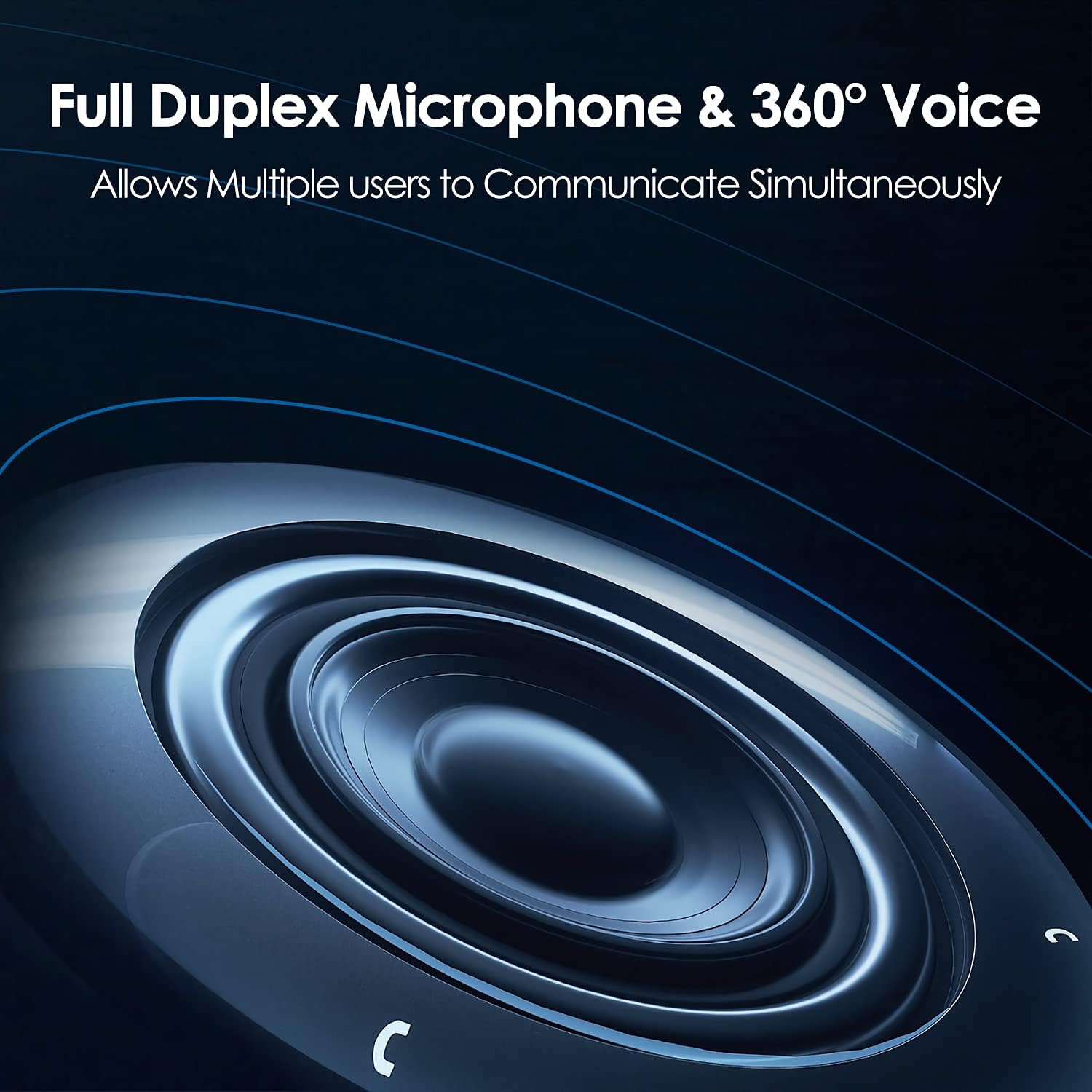 Yealink Bluetooth Speakerphone Conference Microphone Teams Certified CP700 USB Full Duplex Noise Reduction Algorithm Home Office 360° Voice Pickup (Package Without dongle)