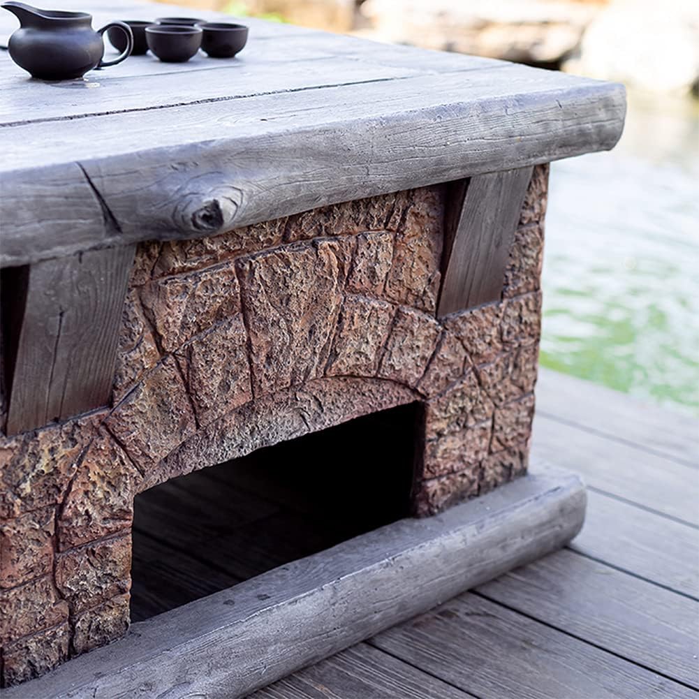 Outdoor Decorative Brazier, Garden Heater Terrace Camping Brazier Cast Iron Party Barbecue Table