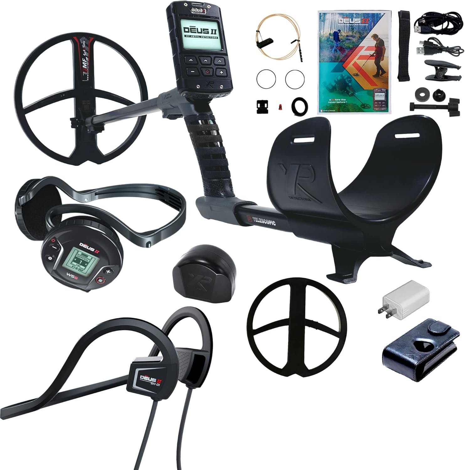 XP Metal Detectors XP Deus II FMF Metal Detector with 11'' Coil and Bone Conduction Headphones