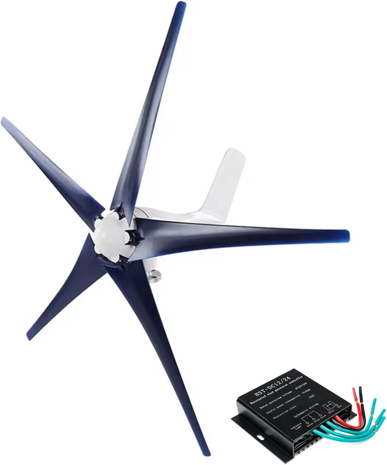 220v, 2000W Wind Turbine Generator Kit 12V/24V/48V/220V with MPPT Controller Compact & Efficient Wind Generator for Home, Off-Grid, Renewable Energy Solutions