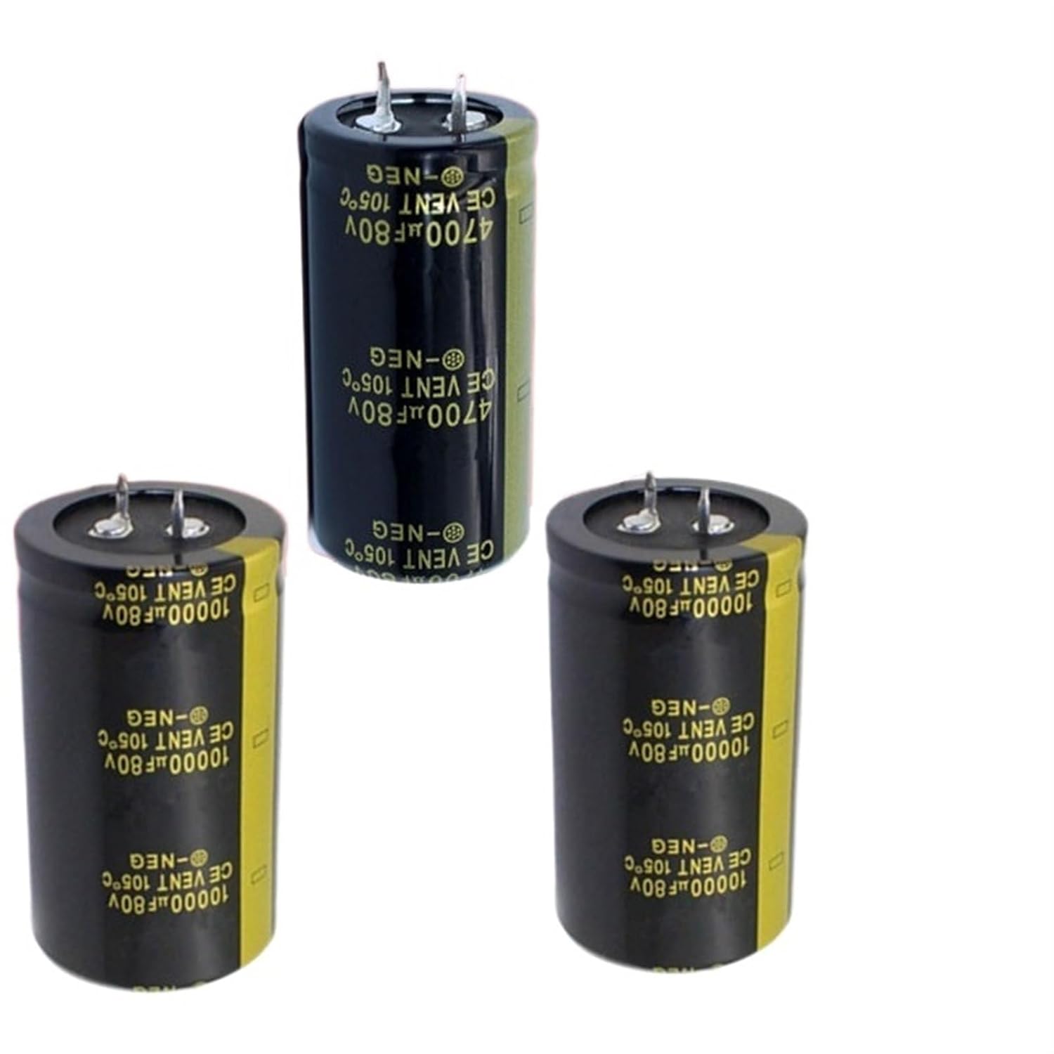 1/2/5/10Pcs 80V 3300UF 4700UF 6800UF 10000UF Audio Electrolytic Capacitor for Audio HiFi Amplifier High Frequency Low Speaker(6800UF 30x50 10PCS)