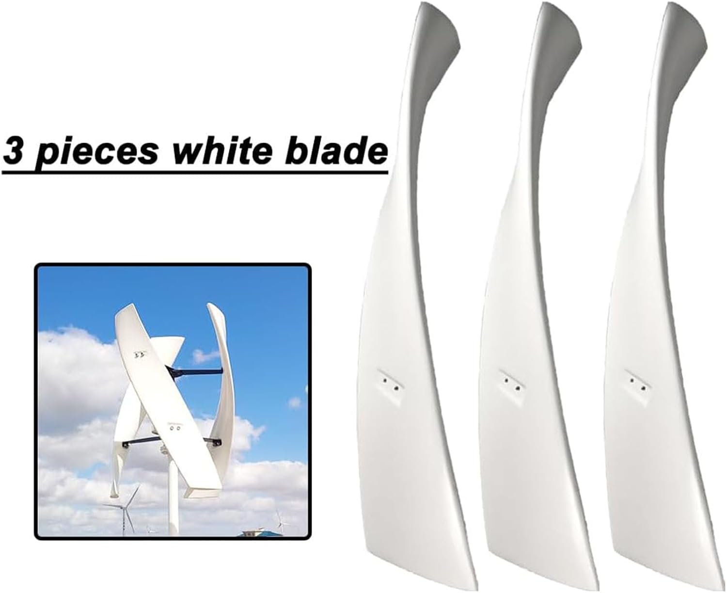 Vertical Axis Wind Turbine Generator Kit 3 Blades, 24V 48V 96V Free Energy Windmill Wind Turbine Generator Home Three Phase Generator Maglev Blades