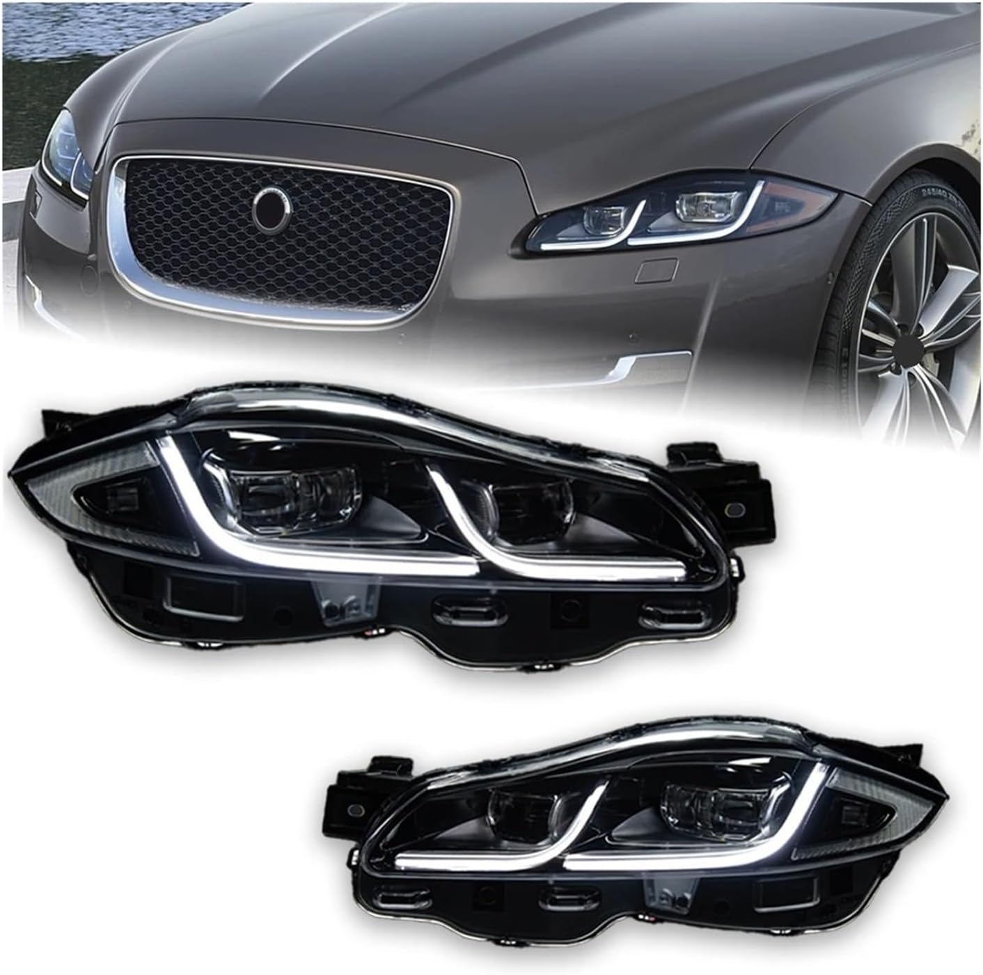 Car Lights Compatible For Jaguar XJ XJL 2012-2019 Auto Headlight Assembly Upgrade Style Design Dynamic Lamp Exterior Accessories(Without afs)