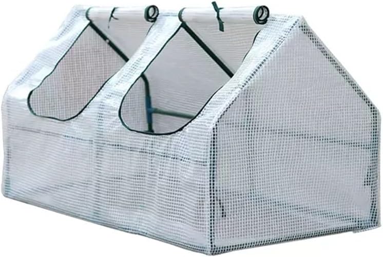 Portable Mini Greenhouse Outdoor Garden, Plant Gardening House Canopy with Roll-up Zipper Door, Sturdy Steel Frame, Windproof Cold-Resistant, Plant Grow Tents ( Color : White , Size : 150x90x90cm )