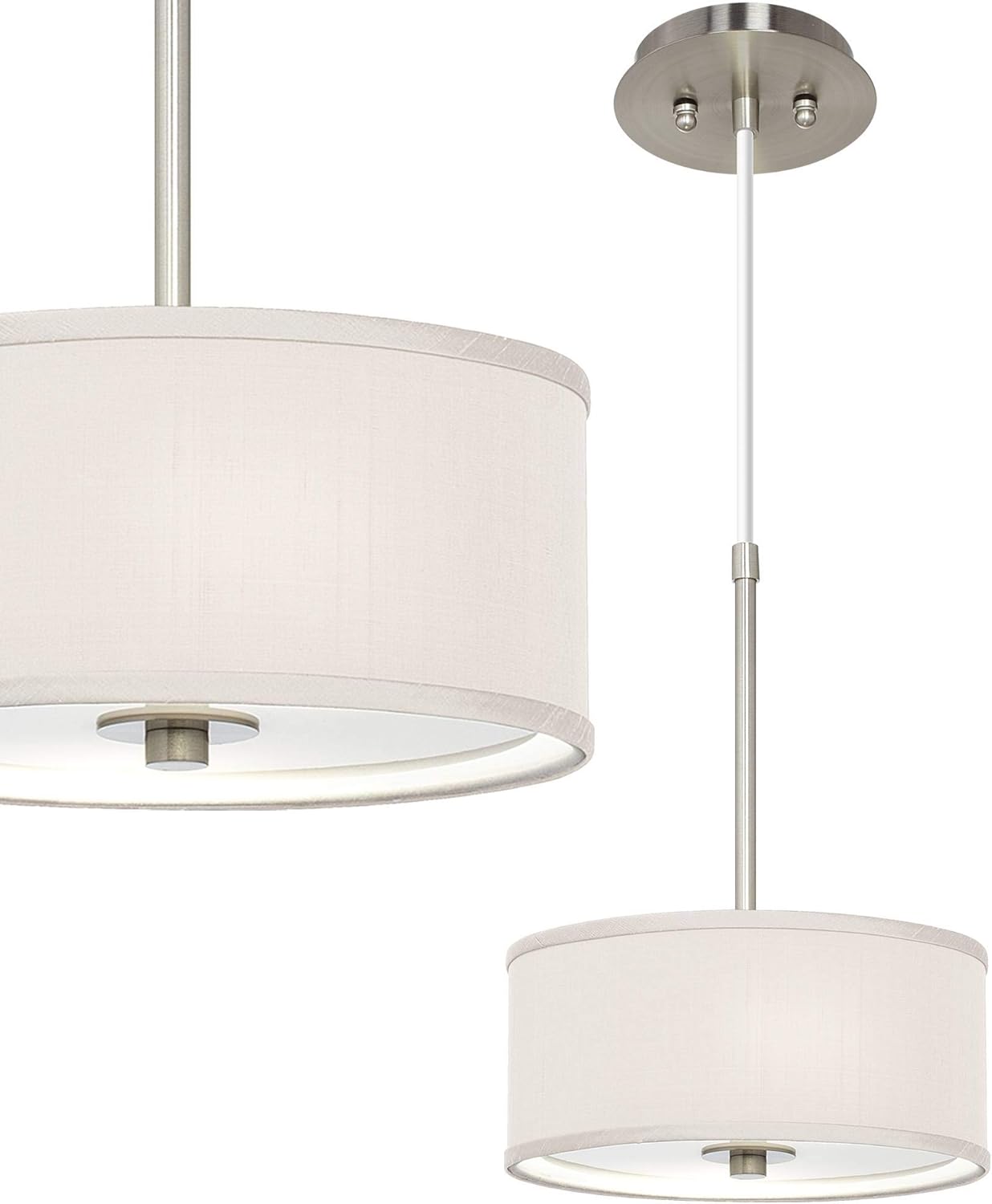 Possini Euro Design Brushed Nickel Mini Pendant Lighting 10 1/4