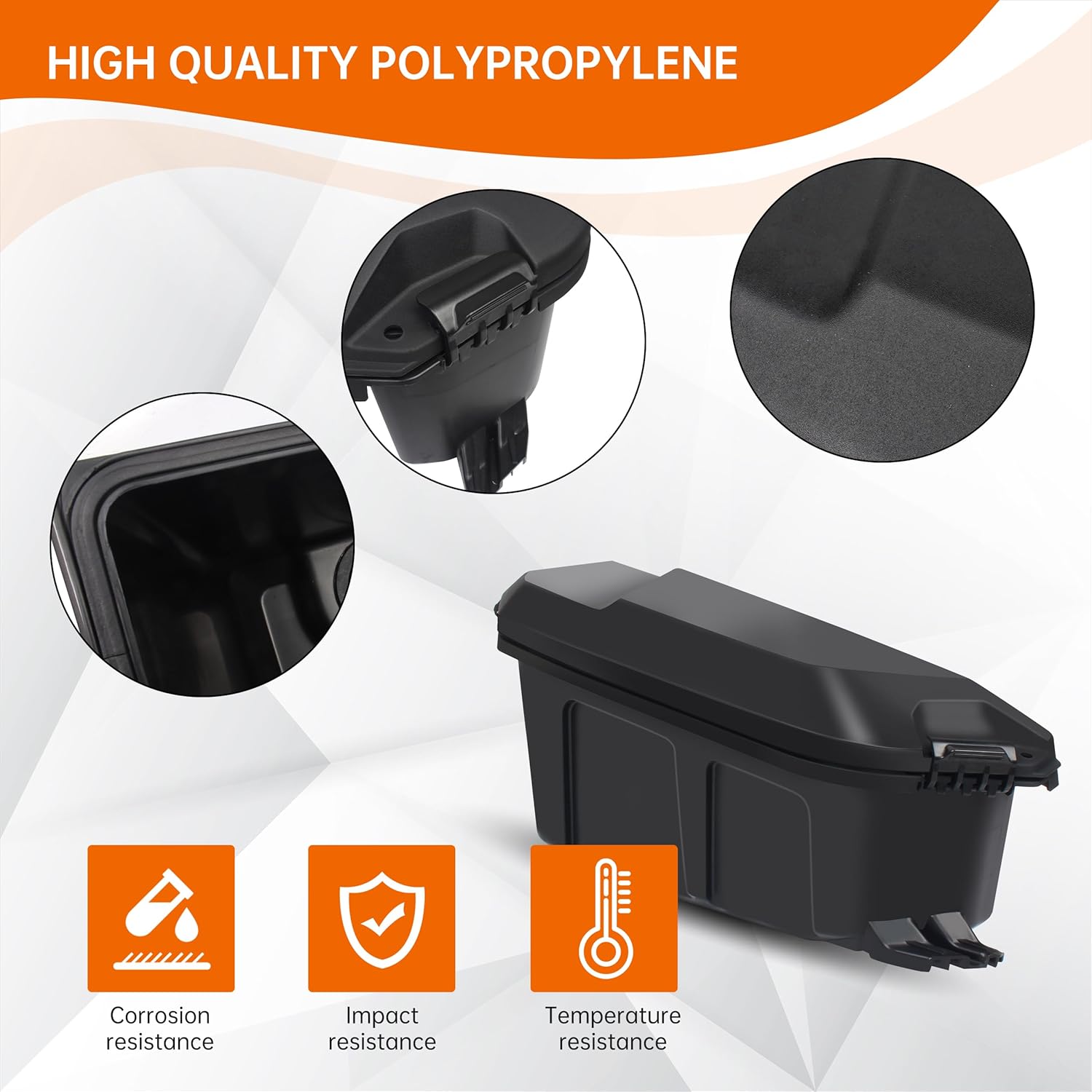 Rear Side Cargo Storage Boxes for Maverick R, 13.5L Waterproof Bed Tool Side Cargo Storage Boxes Compatible with Can Am Maverick R 2024+ Accessories Replace #715007372 (2PCS)